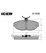 ICER - 181546 - 181 546 колодки тормозные задние дисковые