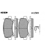 ICER 181589 Комплект тормозных колодок, диско