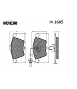 ICER - 181605 - Комплект тормозных колодок, диско