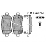 ICER 181622703 Комплект тормозных колодок, диско