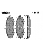 ICER - 181643 - Комплект тормозных колодок, диско