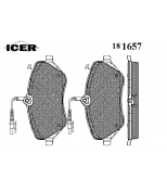 ICER - 181657 - Комплект тормозных колодок, диско