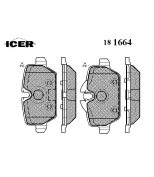 ICER - 181664 - Колодки тормозные дисковые, комплект 181664