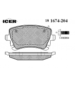 ICER - 181674204 - Комплект тормозных колодок, диско