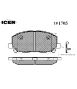 ICER 181705 Комплект тормозных колодок, диско