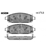 ICER - 181713 - Комплект тормозных колодок, диско