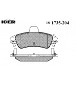 ICER - 181735204 - Комплект тормозных колодок, диско