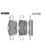 ICER 181743 Комплект тормозных колодок, диско