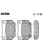 ICER - 181749 - Комплект тормозных колодок, диско