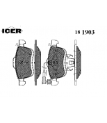 ICER - 181903 - 181903000300001 Тормозные колодки дисковые