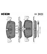 ICER - 182021 - 182021000300001 Тормозные колодки дисковые