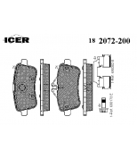 ICER - 182072200 - Колодки тормозные