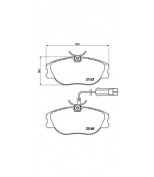 BREMBO - P23066 - Комплект тормозных колодок, диско