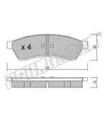 FRITECH - 5260 - Колодки тормозные дисковые задние Daewoo EVANDA