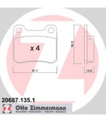 ZIMMERMANN - 206871351 - Комплект тормозных колодок, диско