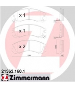 ZIMMERMANN - 213631601 - Комплект тормозных колодок, диско