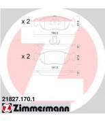 ZIMMERMANN - 218271701 - Тормозные колодки