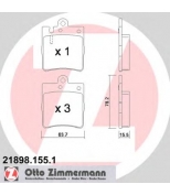 ZIMMERMANN - 218981551 - Комплект тормозных колодок, диско