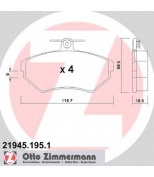 ZIMMERMANN - 219451951 - Комплект тормозных колодок, диско