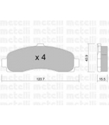 METELLI - 2201450 - Комплект тормозных колодок, диско