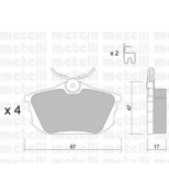 METELLI - 2203470 - Комплект тормозных колодок, диско