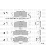 METELLI - 2205690 - Колодки тормозные передние к-кт MB W163 98>