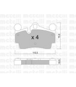 METELLI - 2206550 - Колодки тормозные задние дисковые к-кт