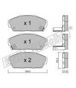 FRITECH - 2340 - Колодки тормозные дисковые передние HONDA ACCORD 13 >89, RO