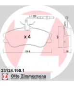 ZIMMERMANN - 231241901 - Колодки тормозные дисковые