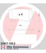 ZIMMERMANN - 234171502 - Комплект тормозных колодок, диско
