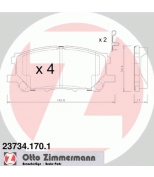 ZIMMERMANN 237341701 Комплект тормозных колодок, диско