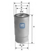 UFI - 2452500 - Фильтр топливный