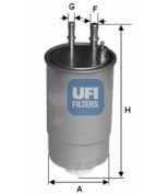 UFI - 24ONE0B - Фильтр топливный(дизель)