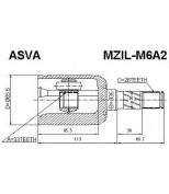 ASVA MZILM6A2 ШРУС ВНУТРЕННИЙ ЛЕВЫЙ 33x35x28 (MAZDA   6 GG 2002-) ASVA