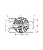 AVA - MZ7538 - Вентилятор радиатора Mazda 3 1,4-1,6 03-