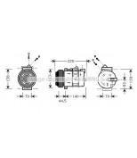 AVA - MSAK369 - Компрессор кондиционера: W163/W463/Sprinter/V-Class/Vito/95-06/2.0/2.2D/2.3D/2.7D/3.2/4.3