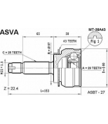 ASVA - MT38A43 - ШРУС  наружный 29x57x25 (mitsubishi   lancer cedia cs5w cs2a(4wd) airtrek cu2w/cu