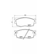 BREMBO - P30026 - Колодки торм.пер. HYUNDAI Accent 05-, Sollaris-11