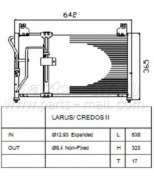 PARTS-MALL - PXNCB033 - Радиатор кондиционера KIA CREDOS PMC