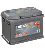 DETA - DA612 - Аккумулятор DETA SENATOR3 CARBON BOOST 12V 61AH 600A ETN 0(R+) B13 242x175x175mm 14.8kg