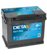 DETA - DK600 - Аккумуляторная батарея 60Ah DETA Start&Stop AGM 12V 60AH 680A ETN 0(R+) B13 242x175x190mm 16.3kg