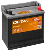 DETA - DB450 - Аккумулятор DETA POWER 12 V 45 AH 330 A ETN 0(R+) B1 218x133x223mm 11kg