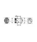 AVA - DWK020 - NEXIA {Espero} КОМПРЕССОР КОНДИЦ (AVA) (см.каталог)