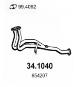 ASSO - 341040 - Передняя труба глушителя Opel Astra...