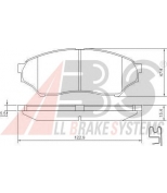 ABS - 37200 - Комплект тормозных колодок, диско