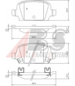 ABS - 37212 - Комплект тормозных колодок, диско