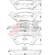 ABS - 38858 - Комплект тормозных колодок, диско