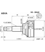 ASVA - NS26A42 - Шрус наружный 32x56x27 (nissan primera(p10 uk sr20de/cd20)) asva