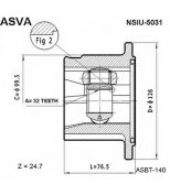 ASVA - NSIU5031 - Шрус внутренний 32x126