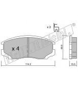 FRITECH - 3910 - Колодки тормозные дисковые передние DAIHATSU TERIOS 97->